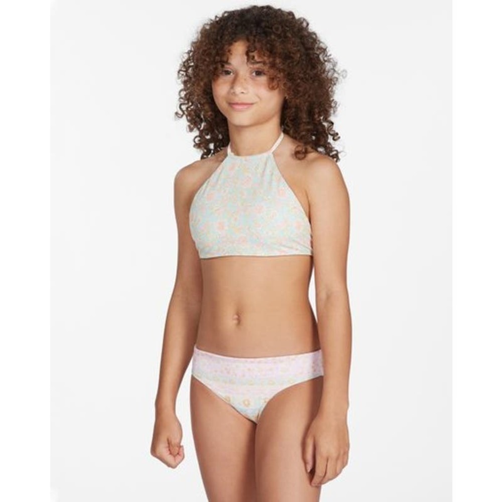 Billabong Girls' Layered With Love High Neck Reversible Bikini Set Size 14 NWT